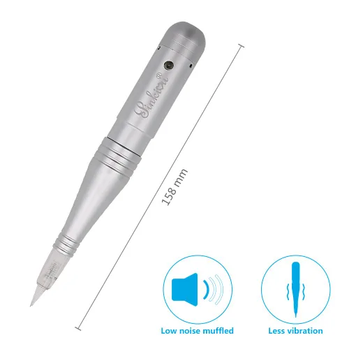 Vista 3 de Pinkiou - Máquina de tatuaje permanente para cejas con agujas