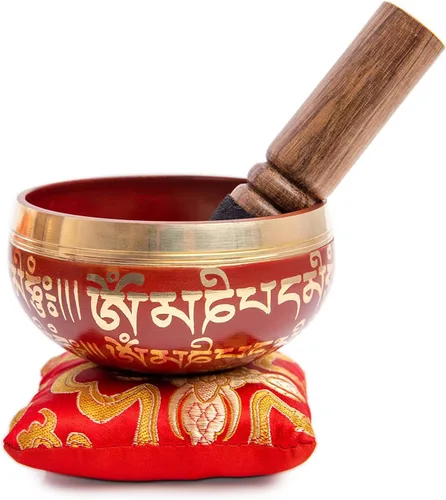 Vista 7 de Juego de cuencos tibetanos cantadores - Fácil de tocar para principiantes - Auténtico y elaborado a mano para meditación de atención plena, sonido