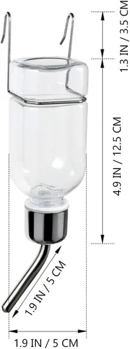Vista 2 de Botella de agua para animales pequeños, dispensador de agua sin goteo, fuente de hidratación por gravedad, alimentador para perros, gatos, conejos