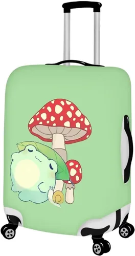 Vista 2 de Funda para equipaje de viaje, protector de maleta, para equipaje de 18 a 32 pulgadas, Rana de hongos