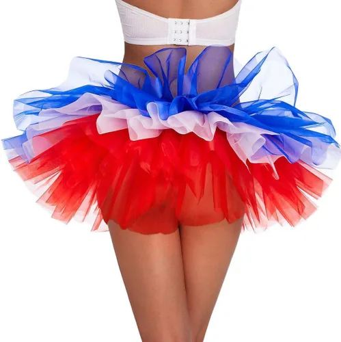 Vista 27 de REETAN Falda tutú de ballet de 6 capas de tul corto tutús para mujer