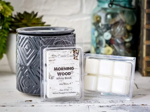 Vista 2 de Morning Wood - Divertida cera perfumada de abedul blanco, 2 onzas, 6 cubos, 1 paquete