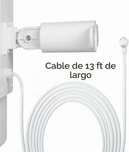 Vista 4 de Wasserstein Panel solar de alta calidad, cargador de panel solar para Google Nest Cam exterior o interior, batería - 3.5 W de energía solar - Hecho
