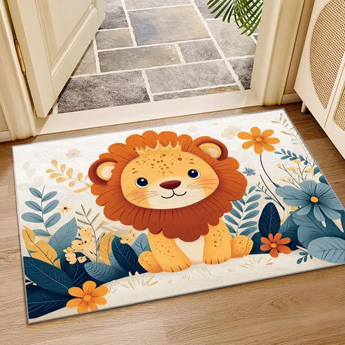 Vista 4 de Alfombra infantil para sala de juegos, lavable, colorida, alfombra para habitación de los niños, suave antideslizante, alfombra interior para aula