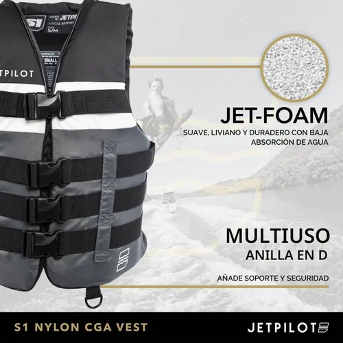 Vista 4 de Jet Pilot S1 - Chaleco de nailon CGA Wakeboard para hombre
