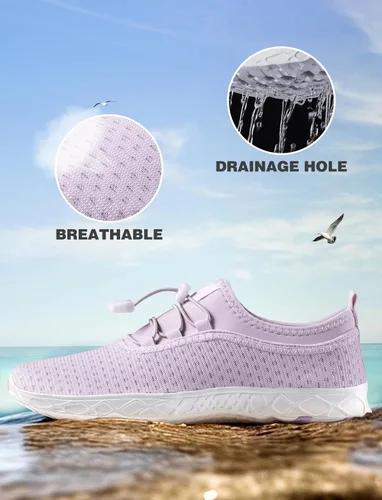 Vista 3 de SEEKWAY Zapatos de agua para hombre y mujer, secado rápido, zapatos acuáticos descalzos, playa, caminar, kayak, canotaje, deportes acuáticos SP006