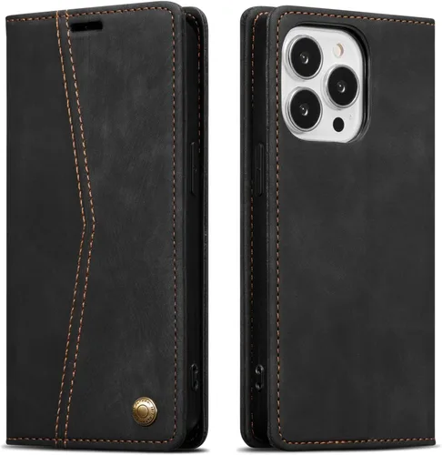 Vista 62 de QLTYPRI Para iPhone Air Case Wallet Con Tarjetero, Vintage PU Cuero Kickstand Cierre Magnético A Prueba De Golpes Folio Libro Funda Para IPhone 17