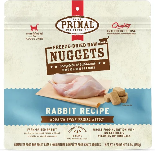 Vista 14 de Primal Nuggets de Alimento Crudo Liofilizado para Gatos de Res y Salmón, Comida Completa y Equilibrada o Topper, Premium, Saludable, Sin Granos