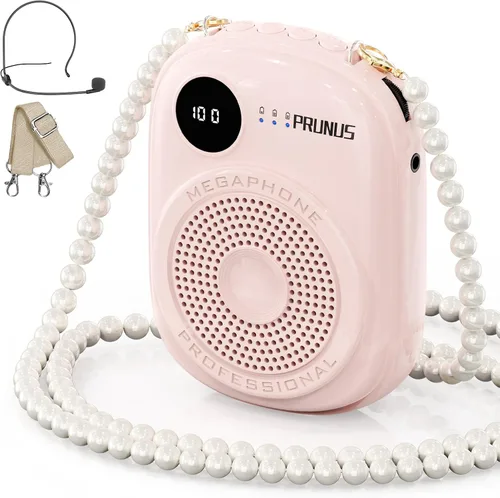 Vista 8 de Amplificador de voz para maestro, amplificador de voz portátil con cable con micrófono, auriculares y altavoz, mini amplificador de voz recargable
