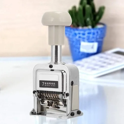 Vista 6 de Máquina de numeración automática, máquina numeradora automática de sellos de numeración, 7 dígitos, kits de impresión de sellos, máquina
