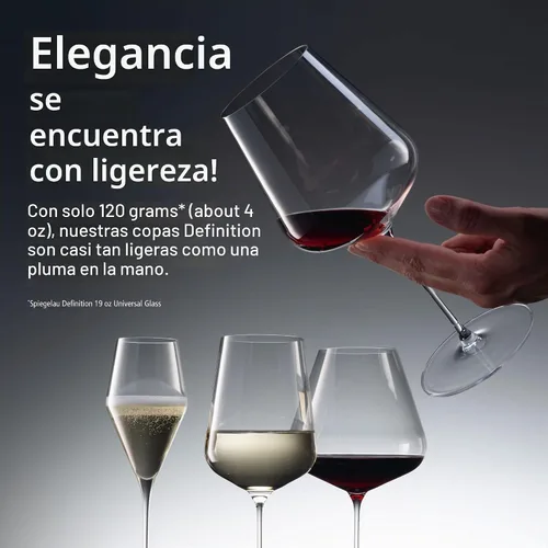 Vista 4 de Spiegelau Definition Copas de Vino Bordeaux, Copas de Cristal Transparente para Vino Tinto, Cristalería Elegante con Tallo, Bar en Casa, Fiesta