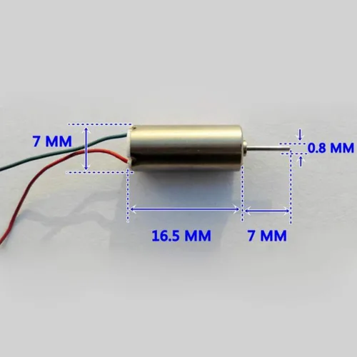 Vista 2 de CHANCS Motor de copa hueca con cable Micro Coreless Motor con pequeña hélice para RC Aviones Helicóptero Juguete 2PCS