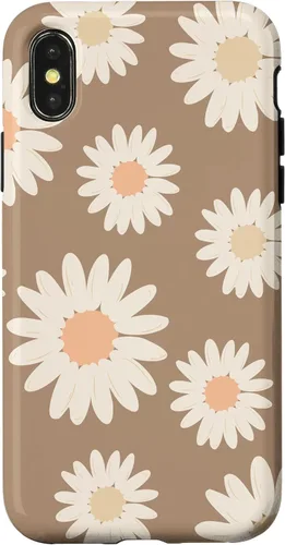 Vista 5 de Boho Neutral Cute Floral Pattern White Daisy Flowers Spring Case for iPhone 17