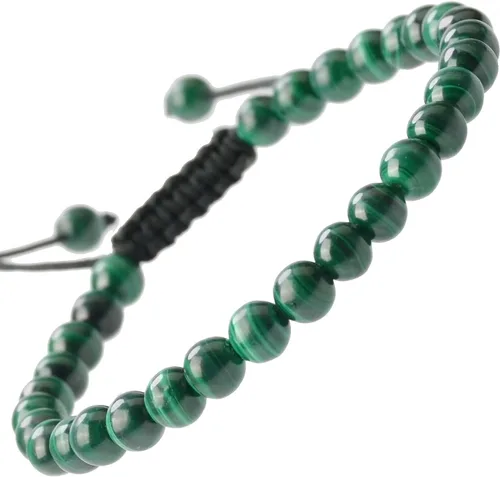 Vista 60 de MASSIVE BEADS - Pulseras ajustables unisex de cuentas de cristal de piedras preciosas con poder curativo natural, de macramé Piedras de 7 chakras