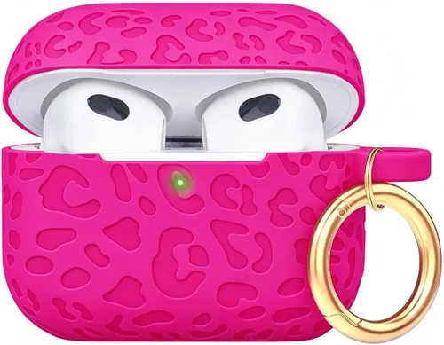 Vista 66 de Compatible con funda AirPods Pro 2019, Gawnock Funda de silicona suave y flexible para funda AirPods Pro para mujeres y niñas con llavero (Caqui)