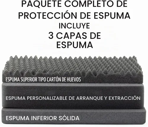 Vista 2 de Funda rígida impermeable - Resistente a golpes y al polvo - Protección de espuma - Válvula de ecualización de presión - Caja de almacenamiento