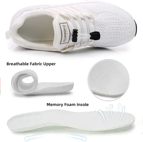 Vista 5 de BOGOVER Zapatos de senderismo para hombre, antideslizantes, transpirables, ligeros, con amortiguación de aire, tenis para tenis, gimnasio, trotar