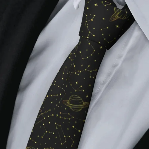 Vista 4 de Yrassio Corbata divertida para hombres y niños, corbata delgada para hombre, a la moda, estrecha y ancha