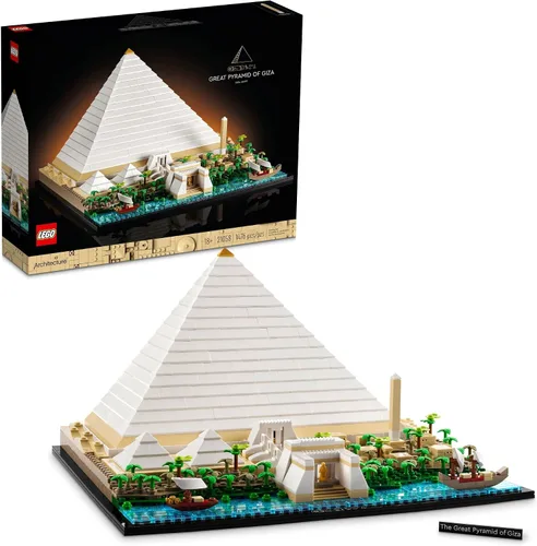 Vista 7 de LEGO Architecture Gran Pirámide de Giza Set 21058, Kit de Construcción de Modelo de Decoración del Hogar, Actividad Creativa de DIY, Colección