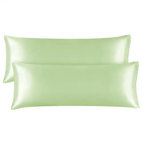 Vista 128 de BEDELITE Funda de almohada de satén para cabello y piel, súper suave y refrescante similar a las fundas de almohada de seda, paquete de 2 con cierre