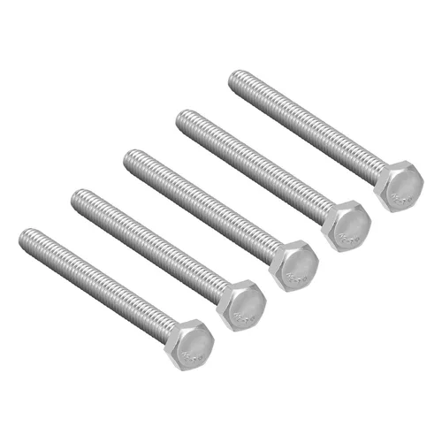 Vista 13 de 10 tornillos hexagonales M6 M6-0.039 x 1.575 in UNC Tornillos de cabeza hexagonal A2-70 (304) de acero inoxidable totalmente roscados, totalmente