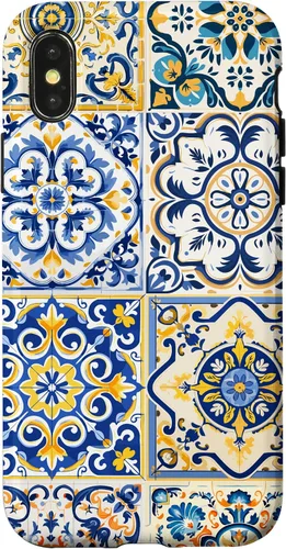 Vista 5 de Funda para iPhone 17 con diseño de azulejos mediterráneos sicilianos