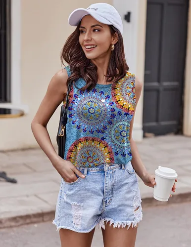 Vista 4 de Ekouaer Conjunto de pijama casual con bolsillos para mujer