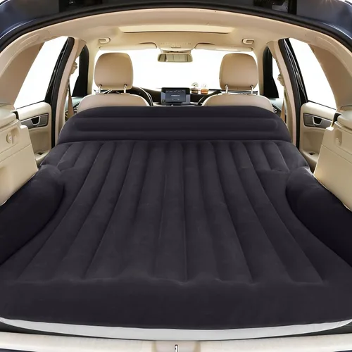 Vista 11 de Ciremiv Colchón de aire SUV, cama de coche flocada de doble cara con bomba Café oscuro