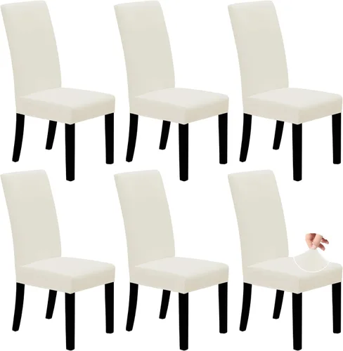 Vista 36 de Easy-Going - Juego de 2 fundas elásticas para sillas de comedor, fundas para sillas de comedor, fundas para sillas Parsons para comedor, ceremonia