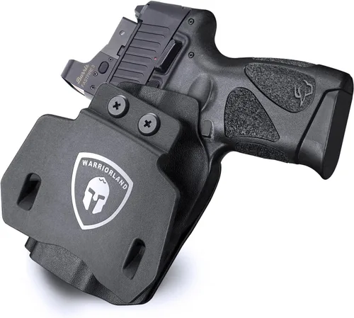 Vista 10 de WARRIORLAND Funda OWB Kydex con corte óptico, ajuste seleccionado para Glock 17/19/19X/43/43X MOS, sin riel 1911, Hellcat/Hellcat Pro, Taurus