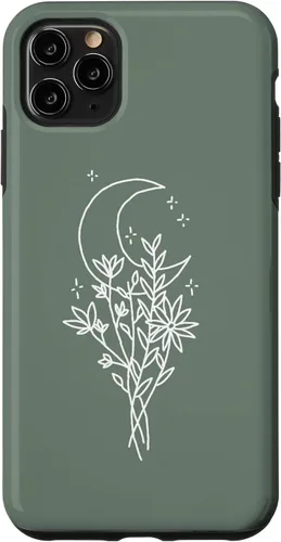 Vista 13 de Funda botánica de flores silvestres para iPhone 16 verde salvia