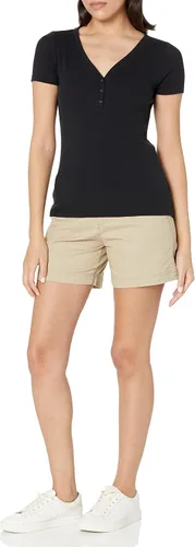 Vista 4 de GAP Women's Ribbed Short Sleeve Henley