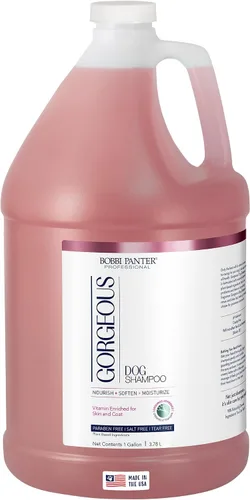 Vista 24 de Bobbi Panter Moisture & Shine - Champú para perros con aceite de argán, manzanilla y menta, fórmula natural nutritiva profunda para un pelaje suave
