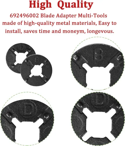Vista 2 de 692496002 Adaptador de cuchilla multiherramienta para RID-GID JobMax Ridgid Multi-Tool Head Reemplazo Ryobi Cabezal multiherramienta PSL1MT01