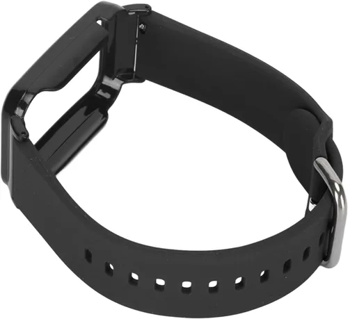 Vista 6 de Correa de reloj de silicona 2 en 1 con funda protectora para Mi Band 7 Pro, ajuste ajustable, material suave y agradable a la piel, fácil
