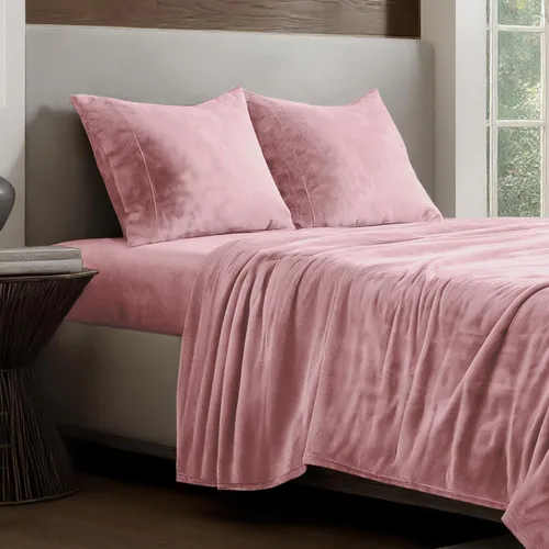 Vista 17 de Bare Home Juego de sábanas de microfelpa de forro polar, tamaño individual, terciopelo ultrasuave, acogedor y cálido, comodidad de felpa para todas