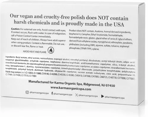 Vista 7 de karma organic Hermoso juego de esmaltes de uñas naturales, no tóxico, pintura de uñas vegana y libre de crueldad animal