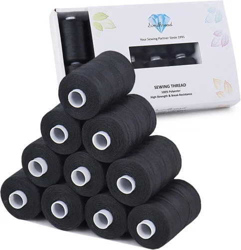 Vista 16 de Simthread Hilo de coser multiusos, 42 carretes surtidos de poliéster de 1000 yardas para costura, prácticos hilos de coser de poliéster para máquina
