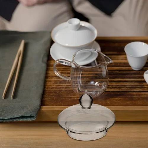 Vista 7 de Angoily Tetera de vidrio para tetera, 4 piezas, tapa de tetera de repuesto, tapas de coladores de té, tapas sueltas para tetera de té, cubierta