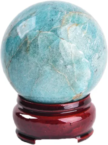 Vista 81 de JIC Gem Piedra Natural de Jaspe Africano Cristal de Curación Esfera Adivinación Bola de Piedra Preciosa, Feng Shui Reiki Aura Decoración