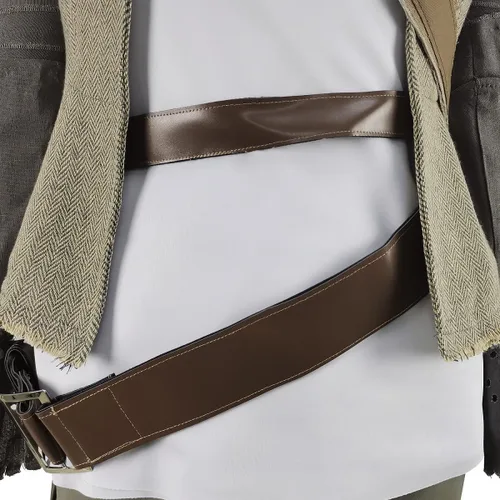 Vista 8 de Disfraz de Rey Skywalker para adultos, uniforme Jedi, conjunto completo de bata con capucha con cinturón, trajes de Halloween para mujer