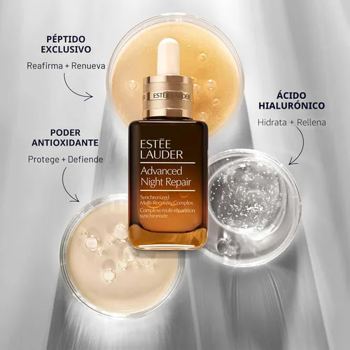 Vista 4 de Estée Lauder Advanced Night Repair Face Serum Synchronized Multi-Recovery Complex with Hyaluronic Acid & Peptides Anti Aging & Hydrating