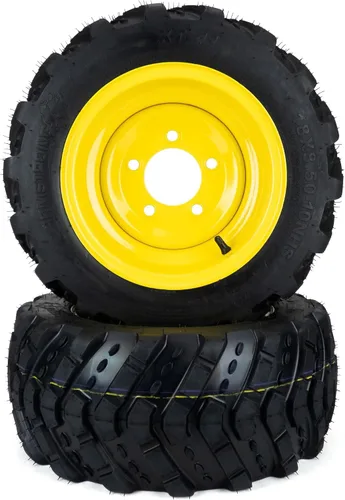 Vista 6 de (4) Conjuntos de neumáticos agresivos 26x12.00-12 18x8.50-10 para John Deere TCU20390 LVA20123