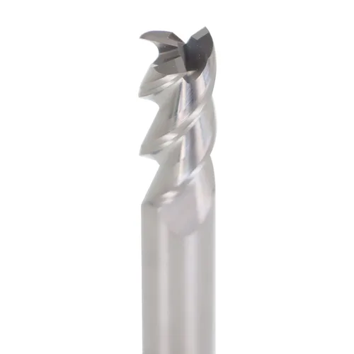 Vista 3 de findmall Molino de extremo de carburo helicoidal de 1/4 de pulgada de 3 flautas de 5/8 pulgadas de longitud de corte apto para corte de aluminio