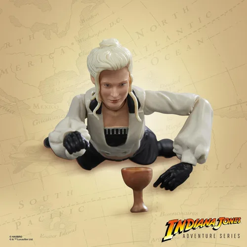Vista 5 de Indiana Jones and The Last Crusade Adventure Series Dr. Elsa Schneider Figura de acción, figuras de acción de 6 pulgadas, juguetes para niños a