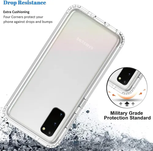 Vista 7 de Funda para Galaxy S20 5G de 6.2 pulgadas (no compatible con S20 FE), Samsung S20 para niñas, funda protectora de cuerpo completo transparente a