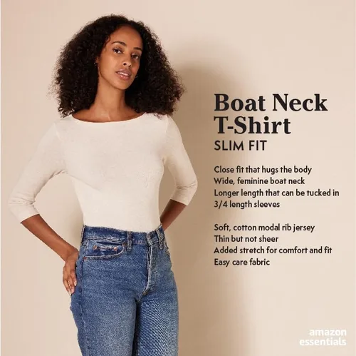 Vista 2 de Tienda Essentials, camiseta de manga 34 para mujer