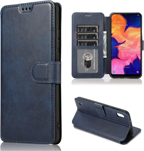 Vista 17 de QLTYPRI Para Samsung Galaxy A14 Case Premium PU Leather Simple Wallet Case [Ranuras para tarjetas] [Soporte manos libres] [Cierre magnético] Funda