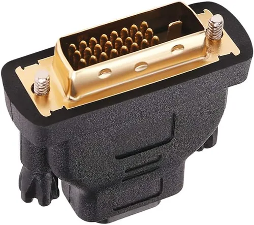 Vista 6 de Adaptador DVI a HDMI DTECH DVI macho a HDMI hembra bidireccional convertidor de puerto DVI-D 4K 1080P conector chapado en oro