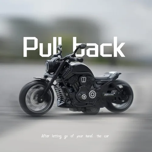 Vista 4 de Ming You Juguetes de motocicleta de tracción hacia atrás, motocicleta de juguete con luz intermitente y sonidos para niños mayores de 3 años